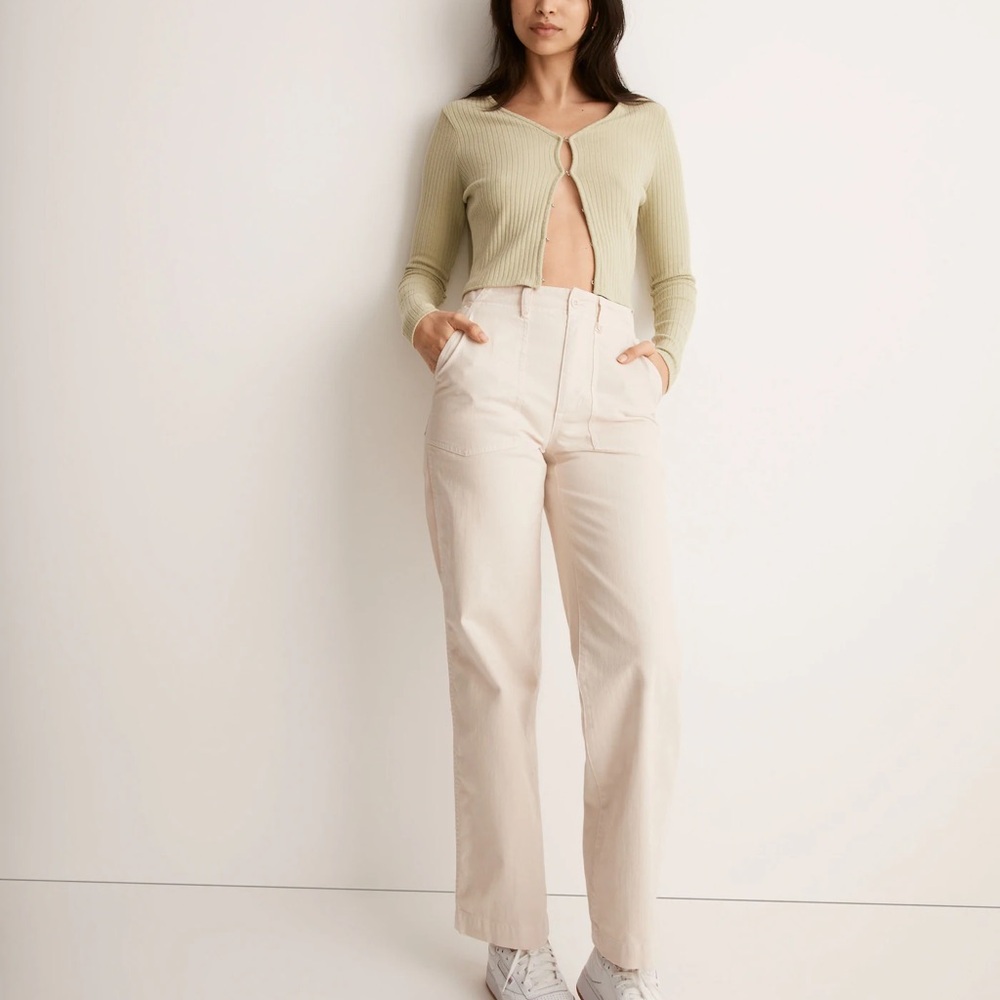 Madewell Ribbed Cropped Cardigan